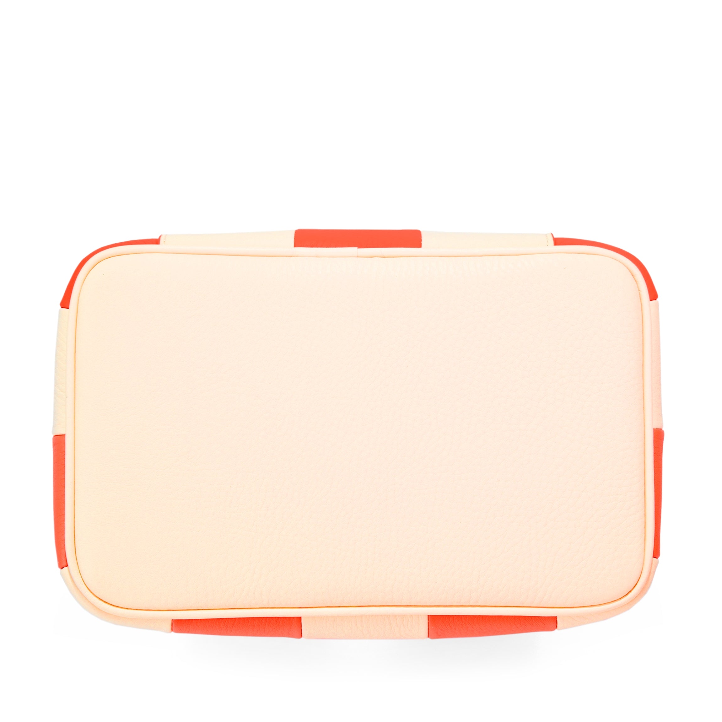 Professional Medium Train Case Makeup Organizer - Clementine/Sand Stripe Design for Travel, Salon & Home Storage | Durable Cosmetic Storage Solution for Makeup Artists & Beauty Enthusiasts
