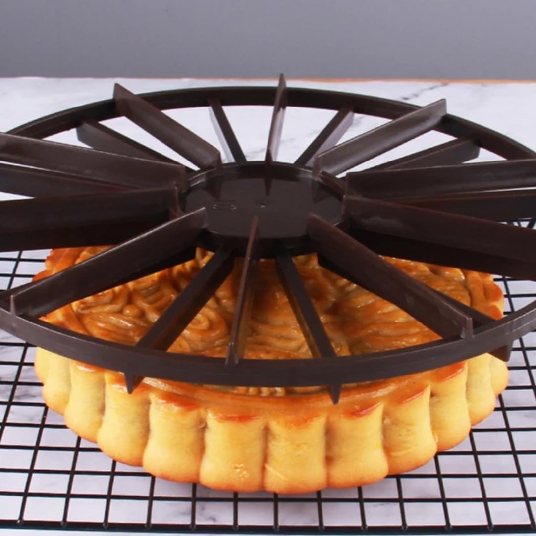 10/12 Adjustable Round Cake Divider - Double-Sided Cake Portion Marker & Separator Tool for Perfect Baking | Ideal for Wedding Cakes, Birthday Parties & Professional Baking