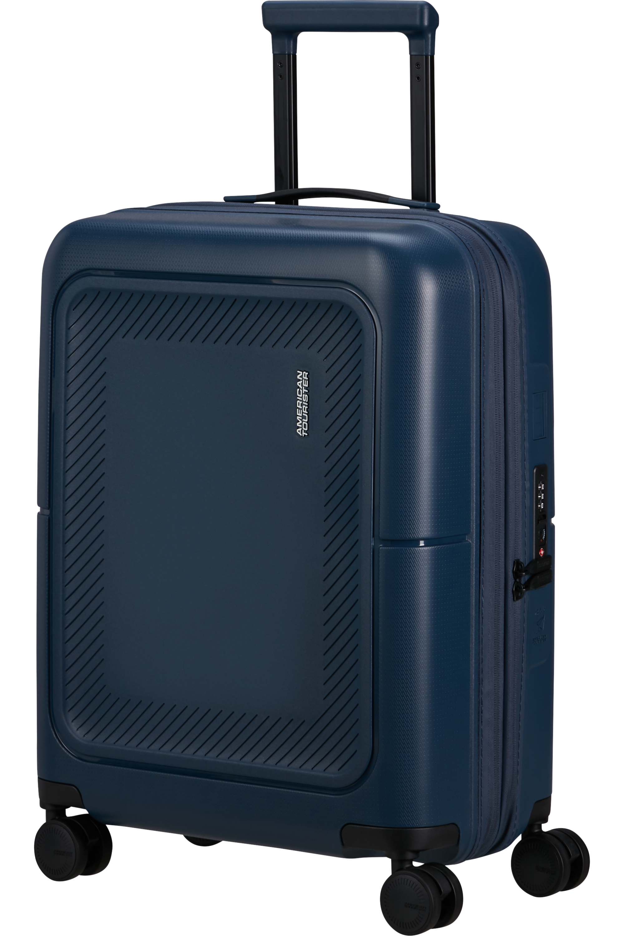 American Tourister Dashpop 55cm Cabin Spinner Luggage - Midnight Blue | Lightweight Carry-On Suitcase for Air Travel & Weekend Getaways
