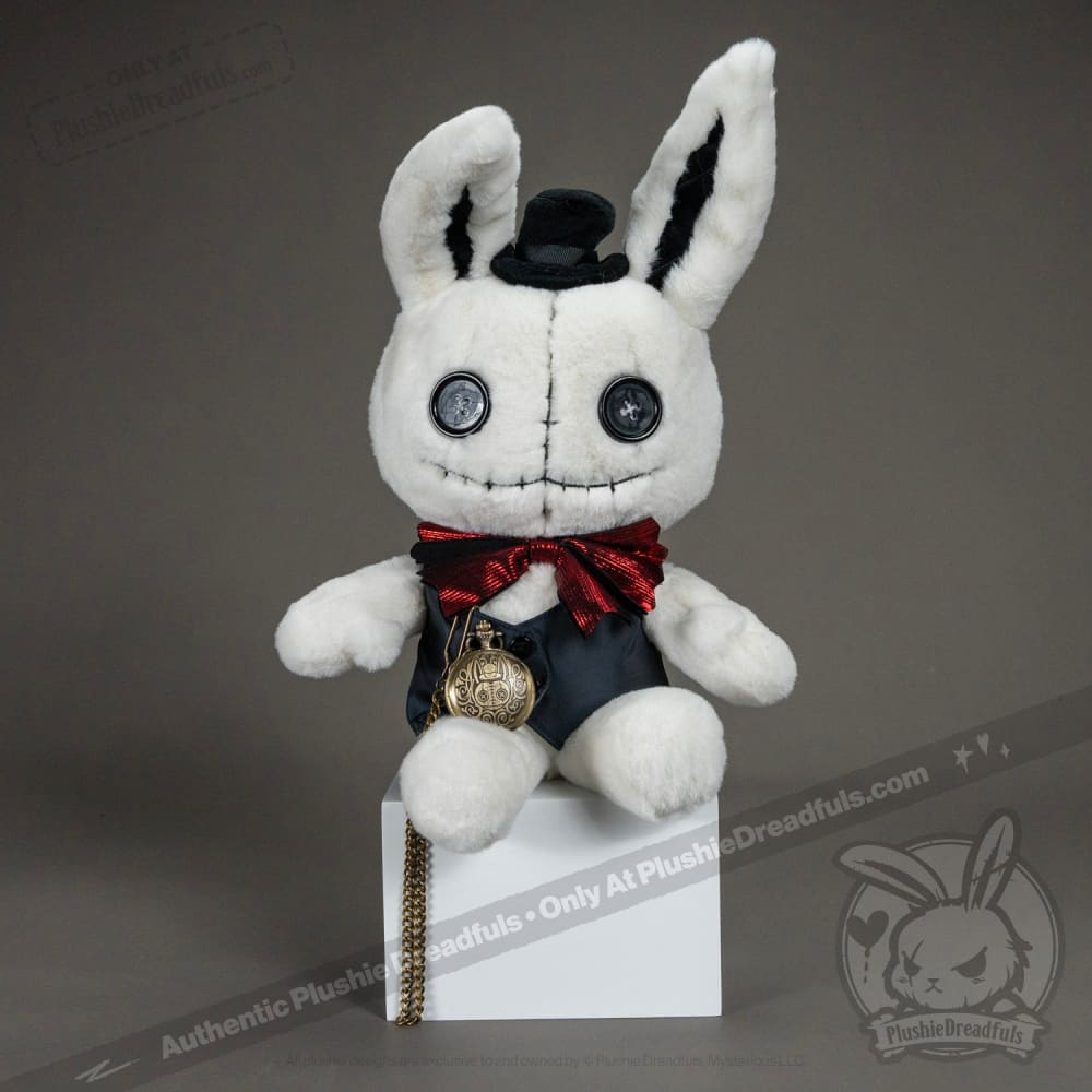 Victorian McGee's White Rabbit Plush Toy - Soft & Cuddly Stuffed Animal for Kids, Collectors & Home Decor | Perfect Gift for Birthdays, Christmas & Nursery Decorations