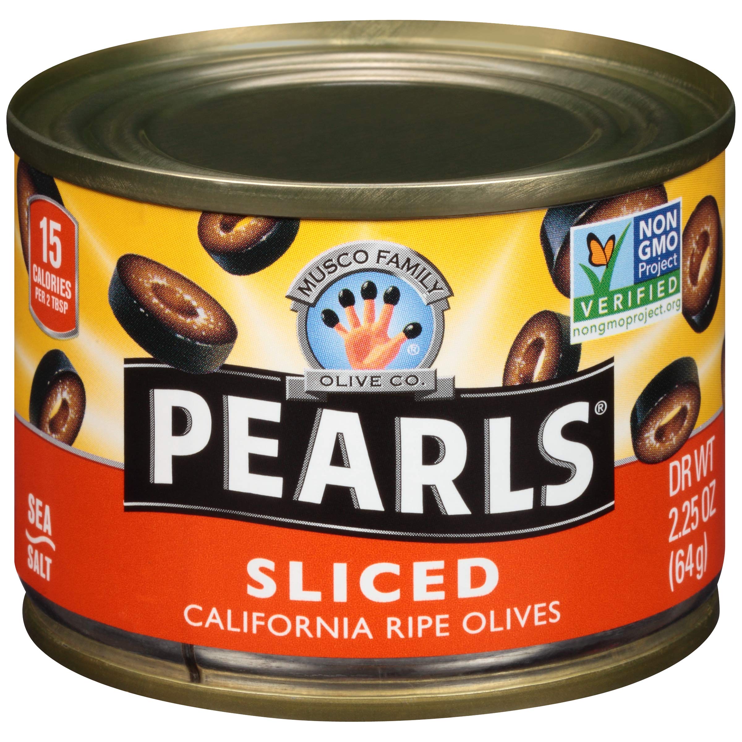 PEARLS California Ripe Olives, Sliced Black Olives - 2.25 Oz Can | Premium Quality, Ready to Eat | Perfect for Salads, Pizzas, Sandwiches & Mediterranean Recipes