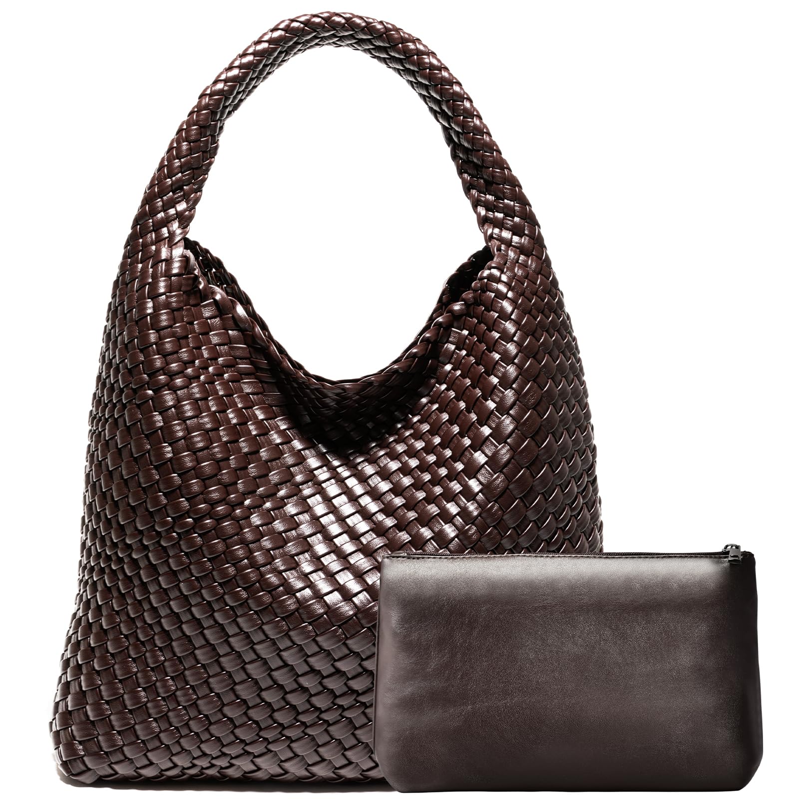 Eco-Friendly Woven Vegan Leather Tote Bag for Women - Stylish Shoulder & Top-Handle Handbag - Perfect for Work, Travel, and Everyday Use