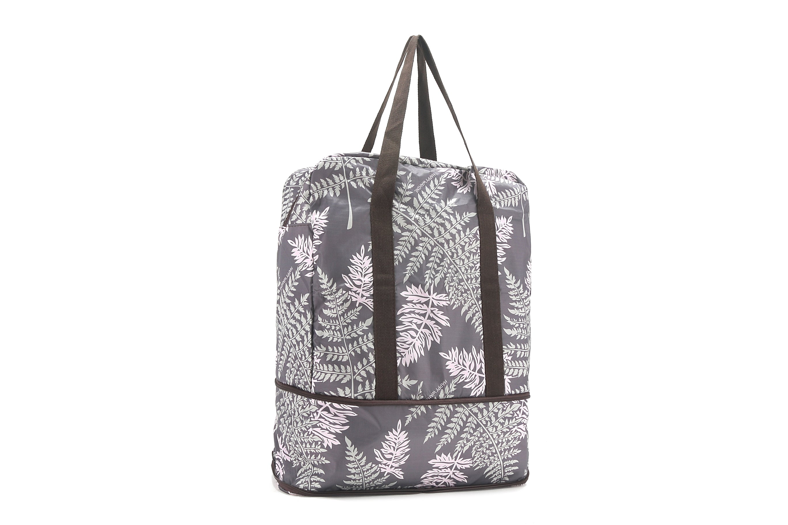 Foldable Duffle Bag for Travel & Gym - Sophie Fern Brown Water-Resistant Carry-On Luggage - Perfect for Weekend Trips, Sports & Outdoor Adventures