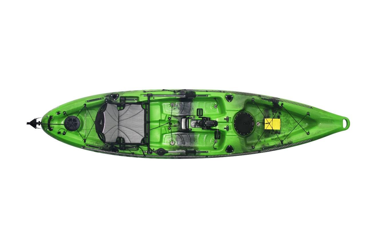 Mako 12 Pedal Drive Fishing Kayak – Lightweight & Stable Kayak with Adjustable Seat, 4 Rod Holders, Large Storage | Impulse Pedal System & Rudder Control for Lakes, Rivers & Coastal Fishing