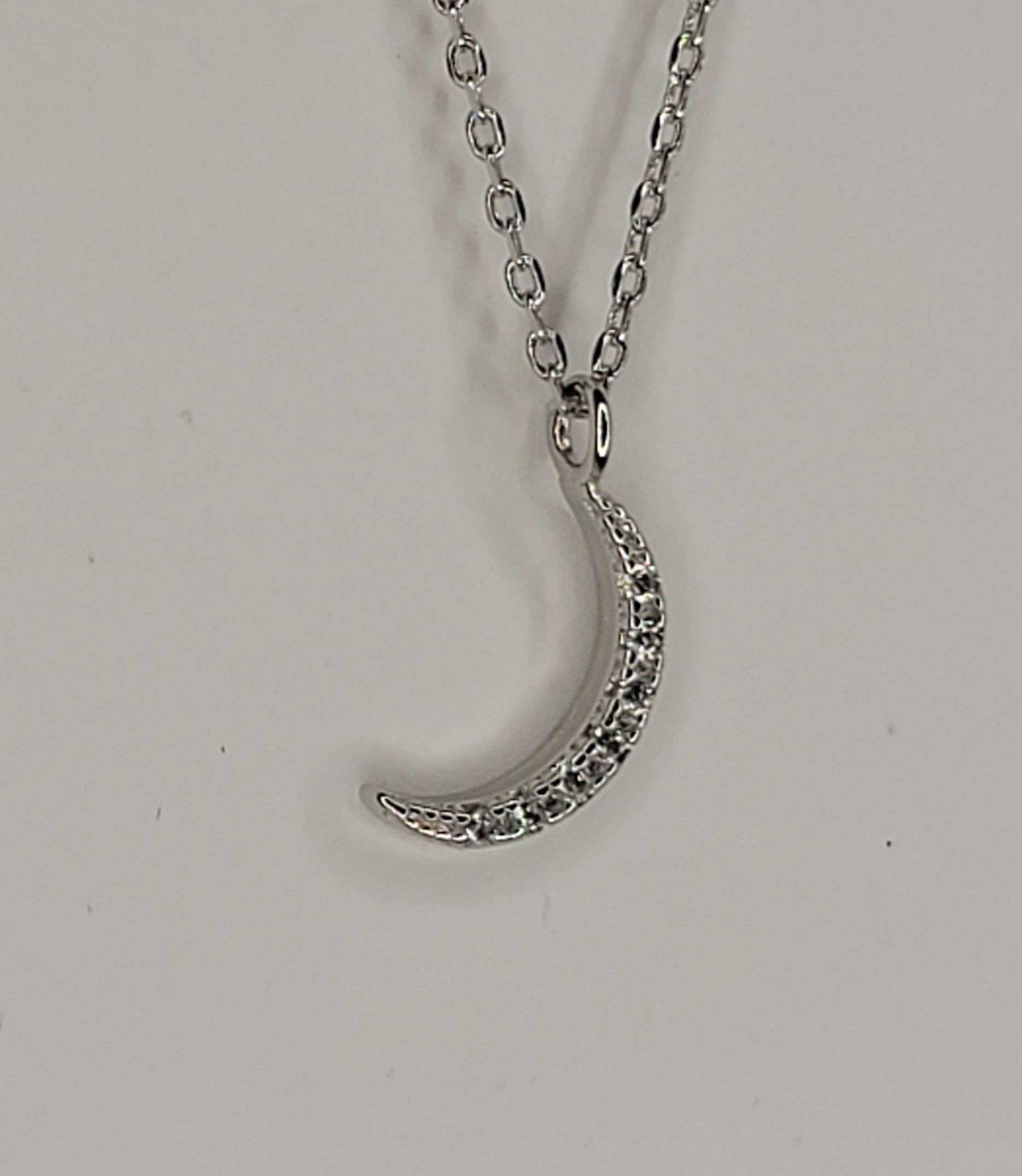 Mini Moon Necklace - Dainty Silver Moon Pendant for Women, Elegant Layering Jewelry Gift for Her | Perfect for Everyday Wear, Date Nights & Special Occasions