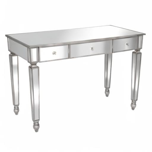 Modern Mirrored Vanity Table with Drawers - Elegant Dressing Desk & Makeup Table for Bedroom, Entryway, or Home Office - Perfect for Makeup, Jewelry Storage & Stylish Décor