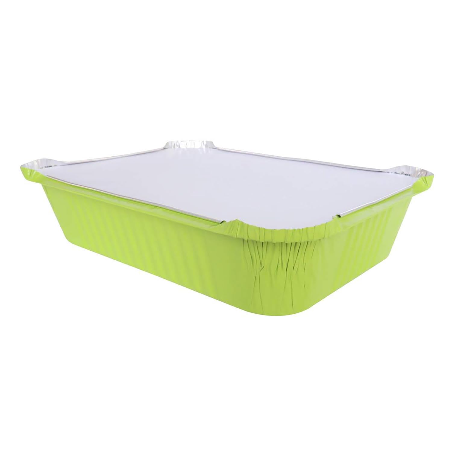KitchenDance 3.75 lbs Colored Aluminum Pans with Board Lids - Heavy Duty Aluminum Casserole Pans with Lids for Cooking, Freezing & Food Storage - Reusable To-Go Containers for Parties, Catering & Meal Prep (3227L)