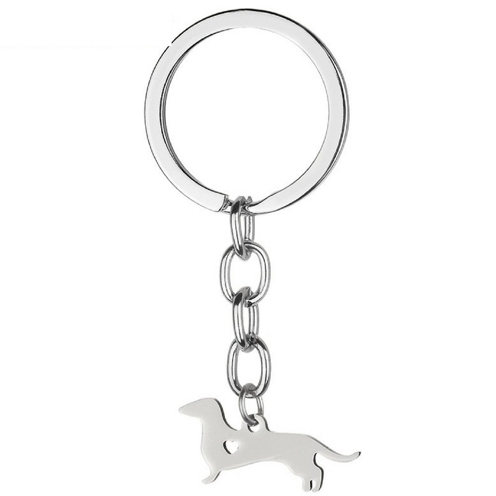Stylish Dachshund Silver Keychain for Women - Perfect Doxie Keyring Gift for Dog Lovers | Great for Everyday Use, Gifts & Pet Accessories