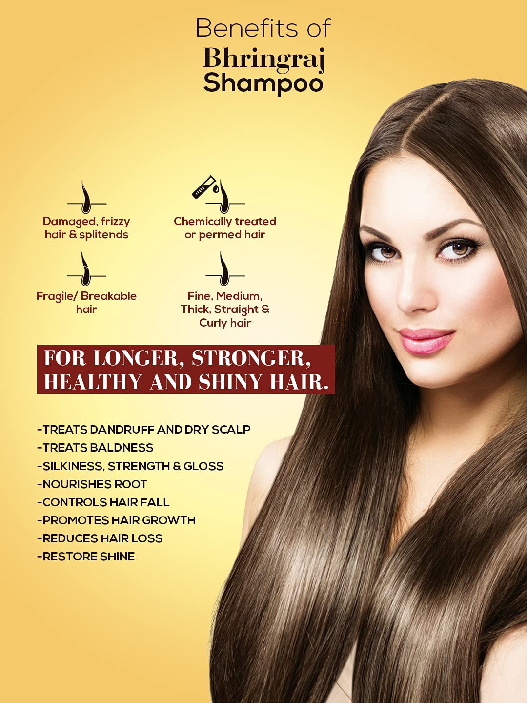 Spantra Bhringraj Shampoo 300ml for Hair Growth & Scalp Care | Natural Ayurvedic Formula to Strengthen Hair Roots | Deep Conditioning Treatment for Dry & Damaged Hair | Paraben & Sulfate Free | Perfect for Daily Use & Hair Regrowth Therapy