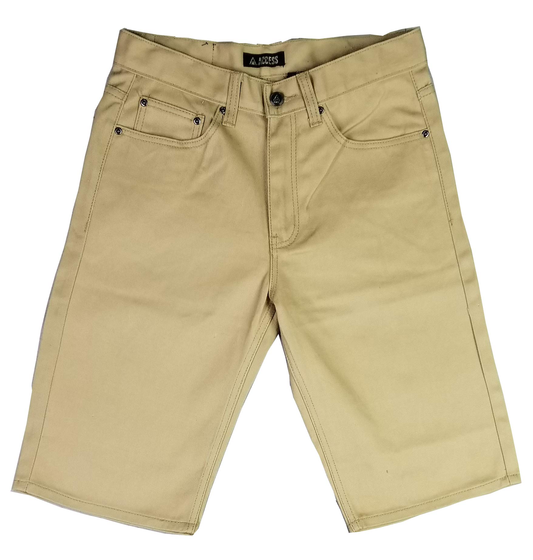 Men's Big & Tall Solid Color Jean Twill Shorts - Comfortable Casual Stretch Denim Shorts for Summer Outdoor Activities & Relaxation