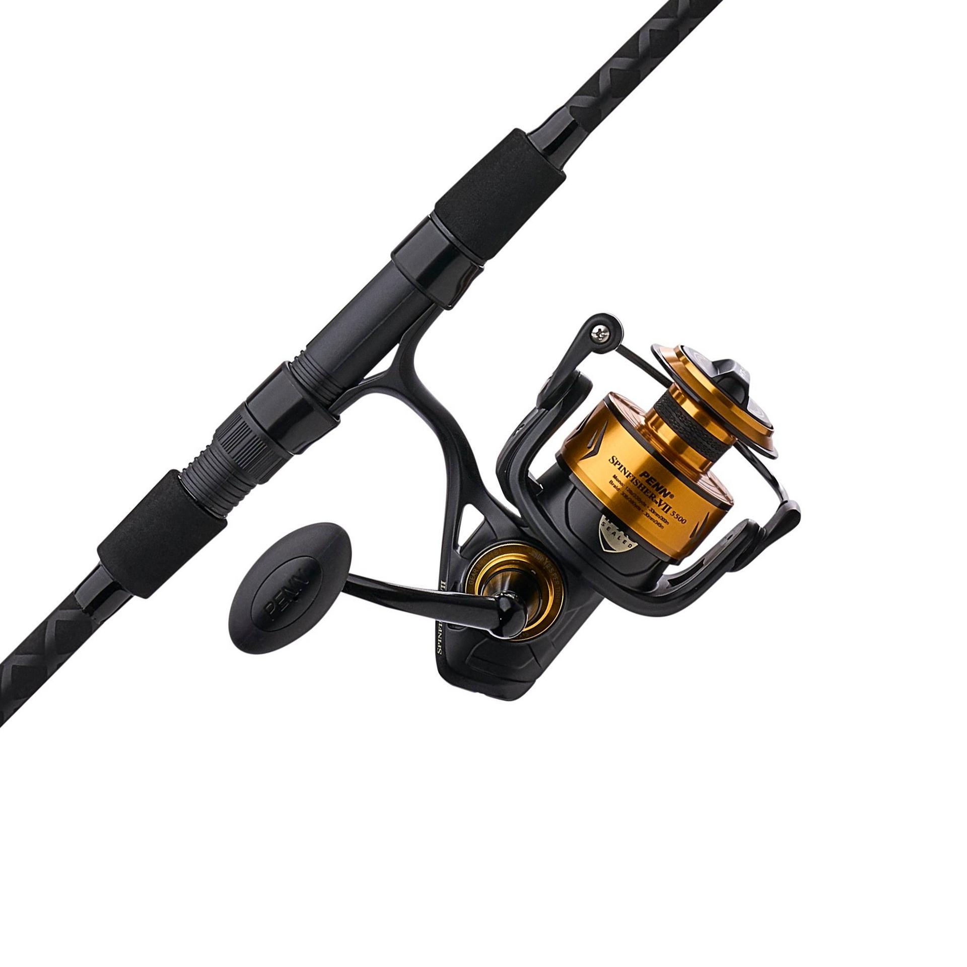 Penn Spinfisher® VII Spinning Rod and Reel Combo - Saltwater Fishing Gear for Surf, Pier & Offshore Angling - Corrosion-Resistant Spinning Reel with Heavy-Duty Fishing Rod
