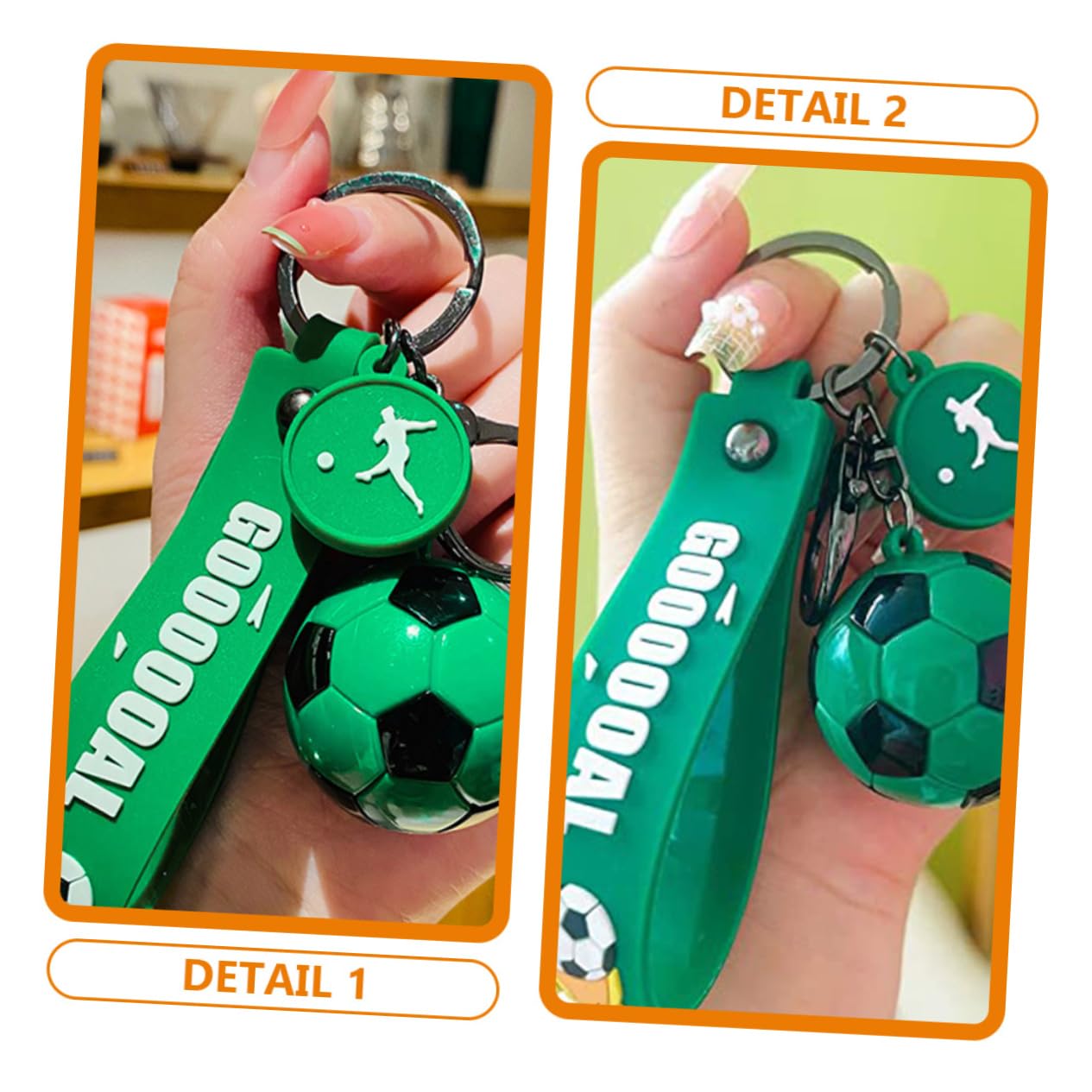WRITWAA Soccer Ball Keychain - Cute Football Sports Keyring for Teens, Gifts, Bags & Backpacks - Perfect for Soccer Fans, Players & Team Spirit Accessories
