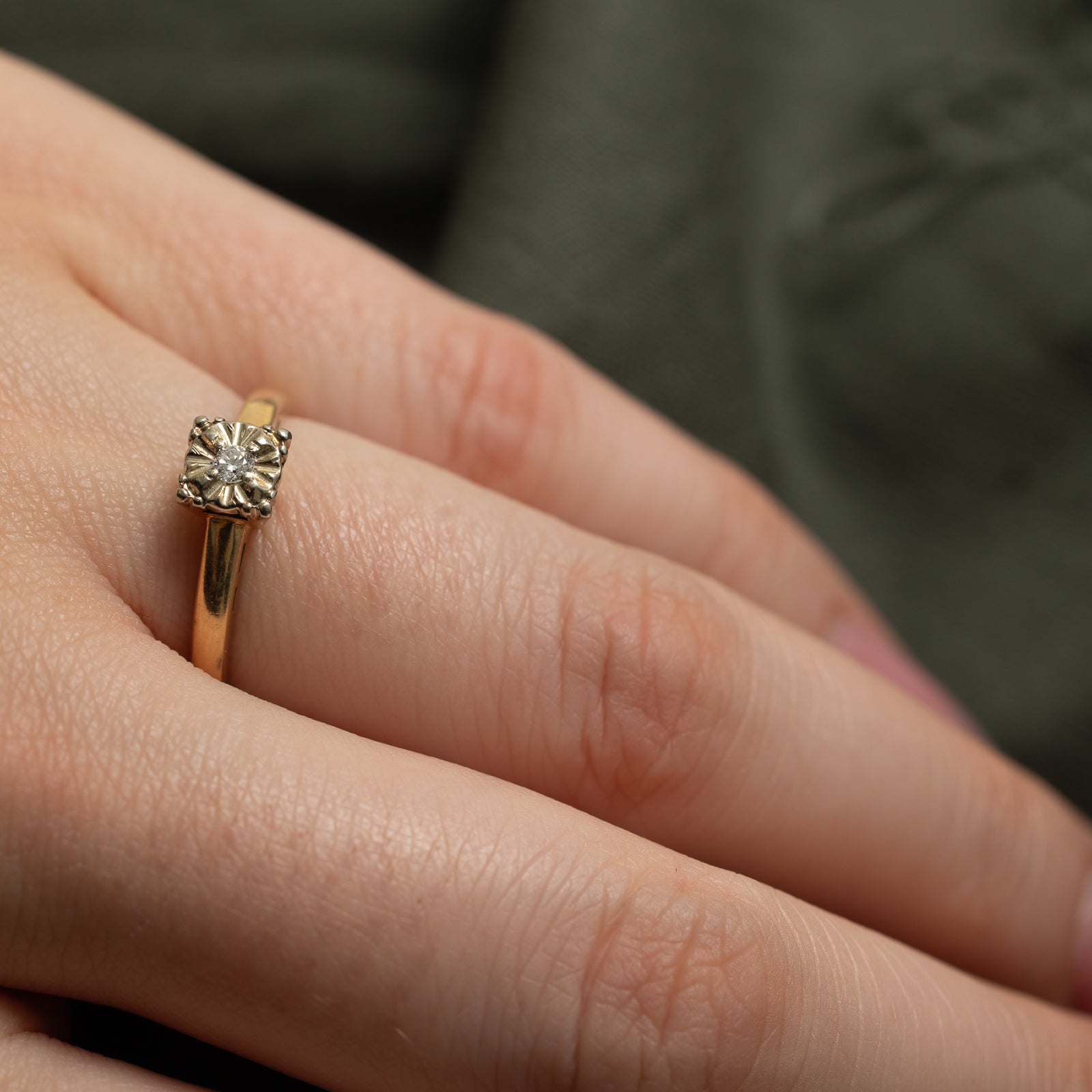 0.04ct Illusion Set Diamond Ring - Size 6 | Elegant Wedding Band & Anniversary Gift for Women | Perfect for Engagement, Proposal & Special Occasions