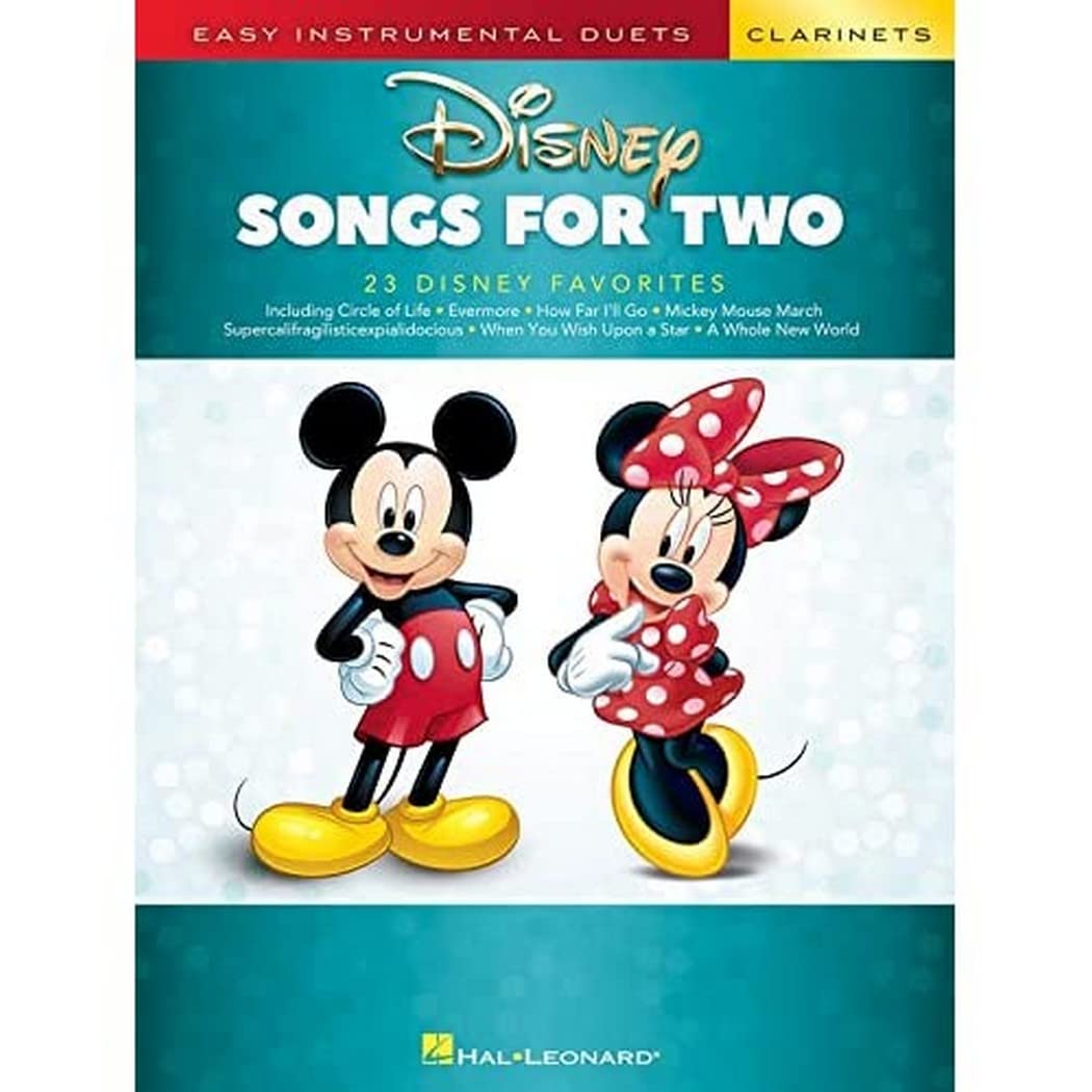Disney Songs for Two Clarinets - Easy Instrumental Duets Sheet Music | Perfect for Beginners, Students & Duet Performances (Classroom, Recitals, Practice)