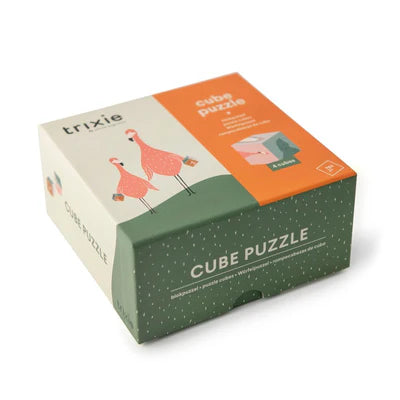 Trixie Animal Stacking Cube Puzzle - Wooden Educational Toy for Toddlers, Kids Learning Games - Perfect for Preschool, Daycare & Montessori Classrooms