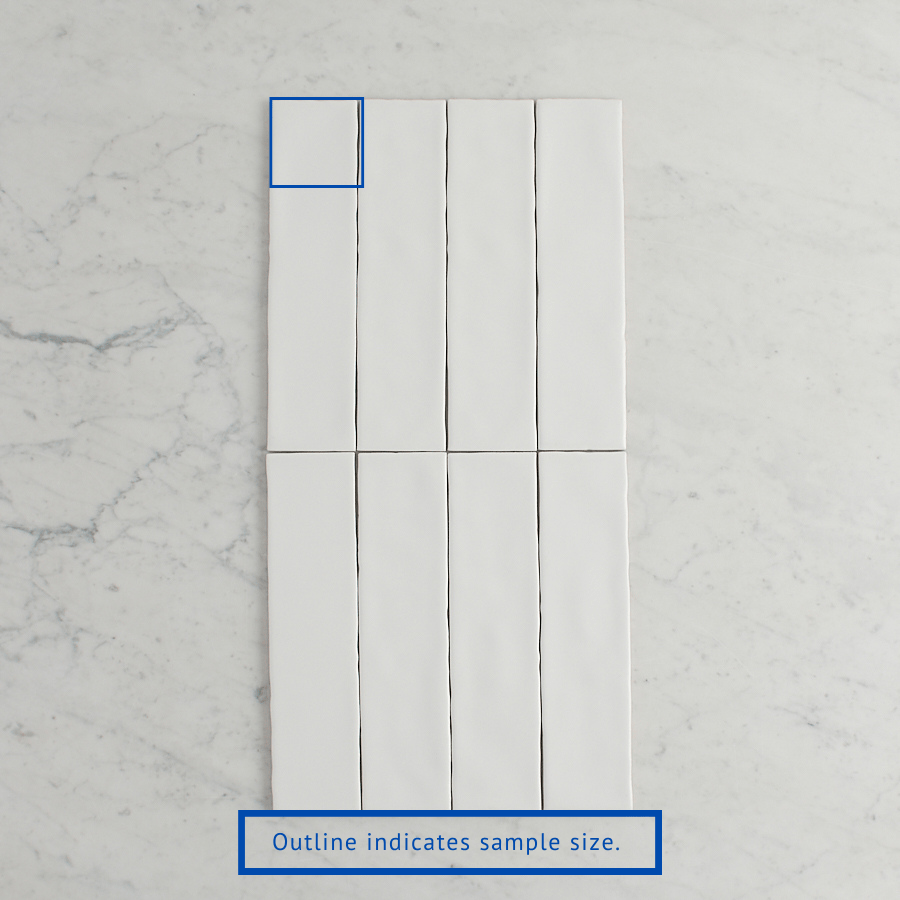 Premium Newport Matte Subway White Ceramic Tile Sample - Perfect for Kitchen Backsplash, Bathroom Walls & Modern Home Decor