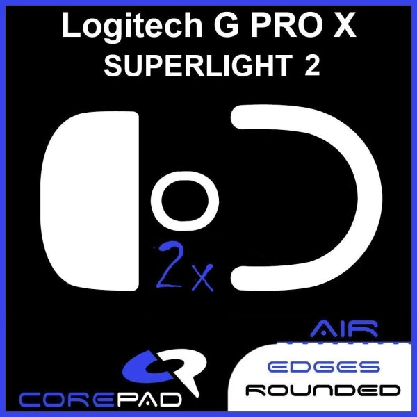 Corepad Skatez AIR Mouse Feet for Logitech G Pro X Superlight 2 (GPX 2) - Ultra Smooth Gliding, Reduced Friction - Perfect for Gaming, Esports & Professional Use