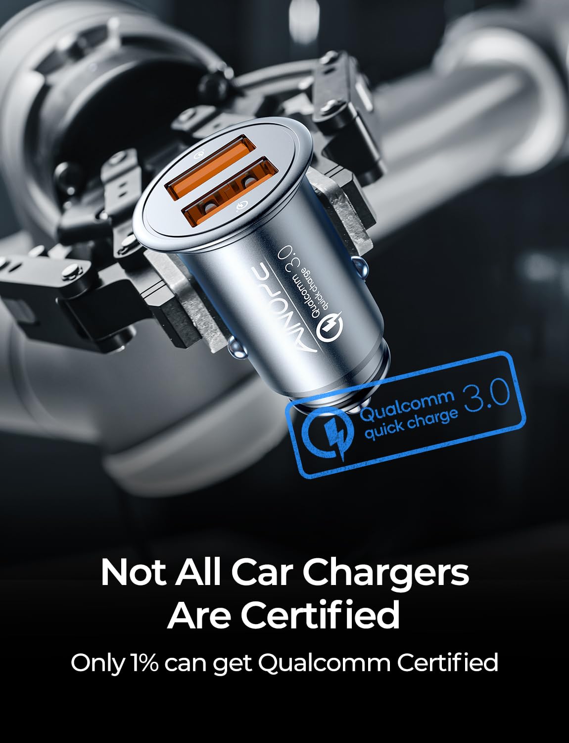 45W Super Fast Car Charger - Dual USB C Port Quick Charger for iPhone 16/15/14/13/12/11 Pro/X/8 & Samsung S25/S24/S23/S22 - All Metal Android Car Charger Adapter with LED Light - Perfect for Road Trips & Daily Commute