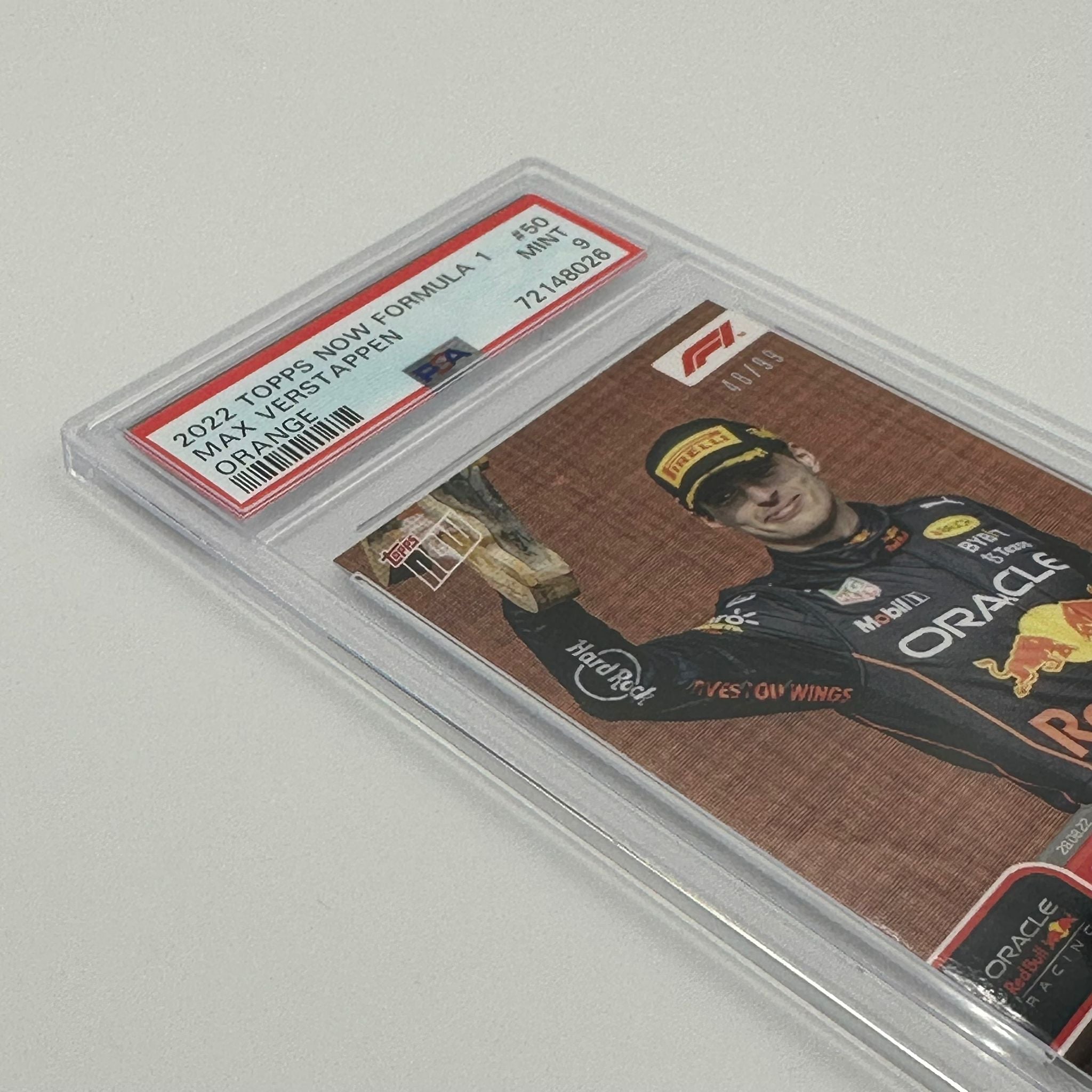 PSA 9 Graded 48/99 Max Verstappen Historic Victory from P14 #50 - Perfect for F1 Collectors, Racing Memorabilia Displays & Sports Card Investments