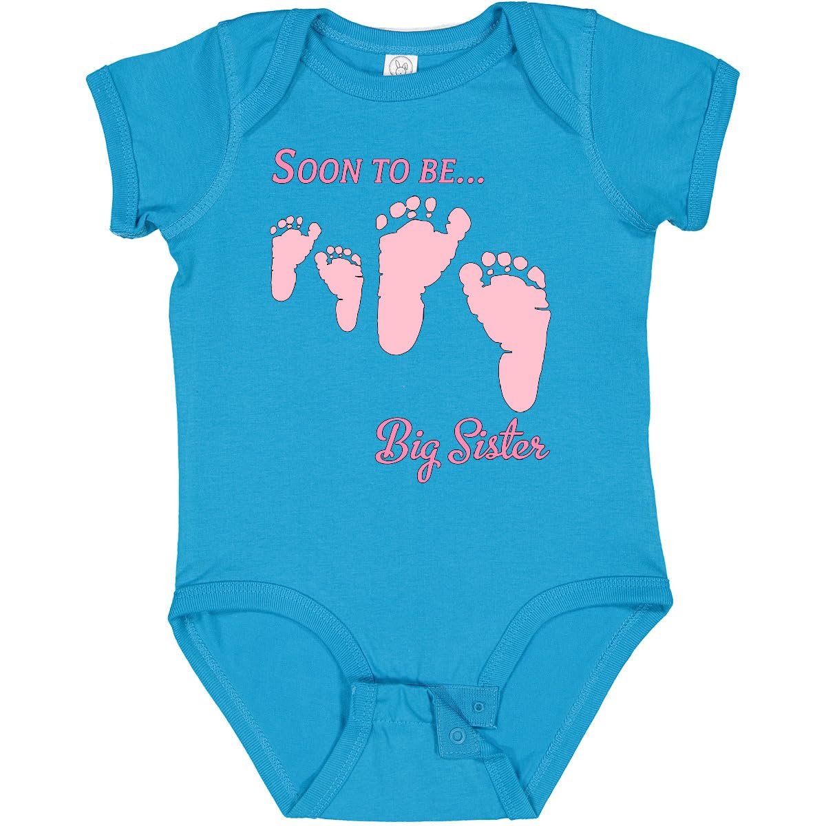 Inktastic Soon To Be Big Sister Baby Bodysuit - Cute Sibling Announcement Outfit for Newborns & Toddlers - Perfect for Gender Reveal, Baby Shower & Family Photos