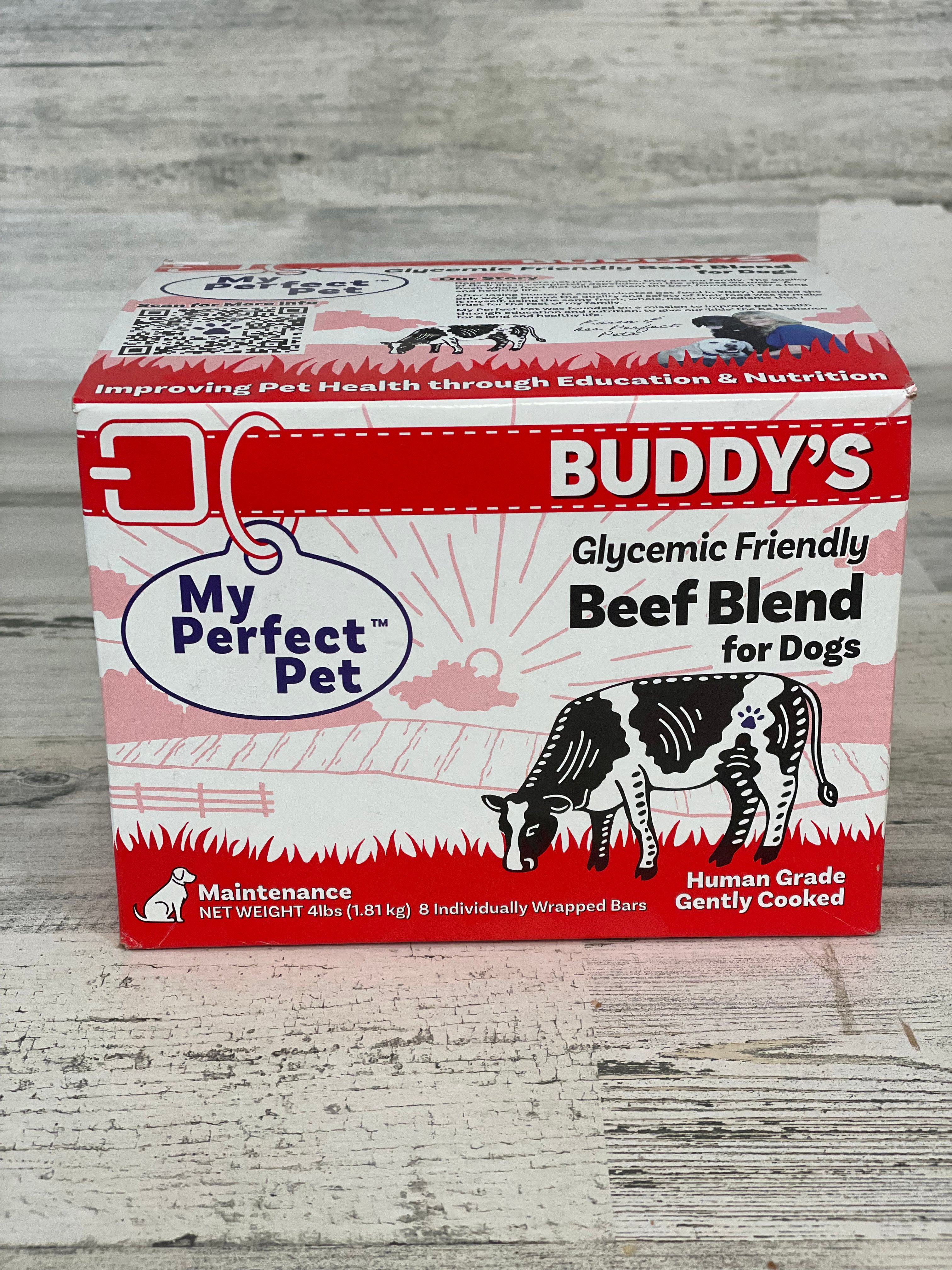 My Perfect Pet Buddy's Low Glycemic Frozen Beef Dog Food - Grain-Free, High Protein for Diabetic & Weight Management Dogs - Perfect for Meal Prep & Training Treats