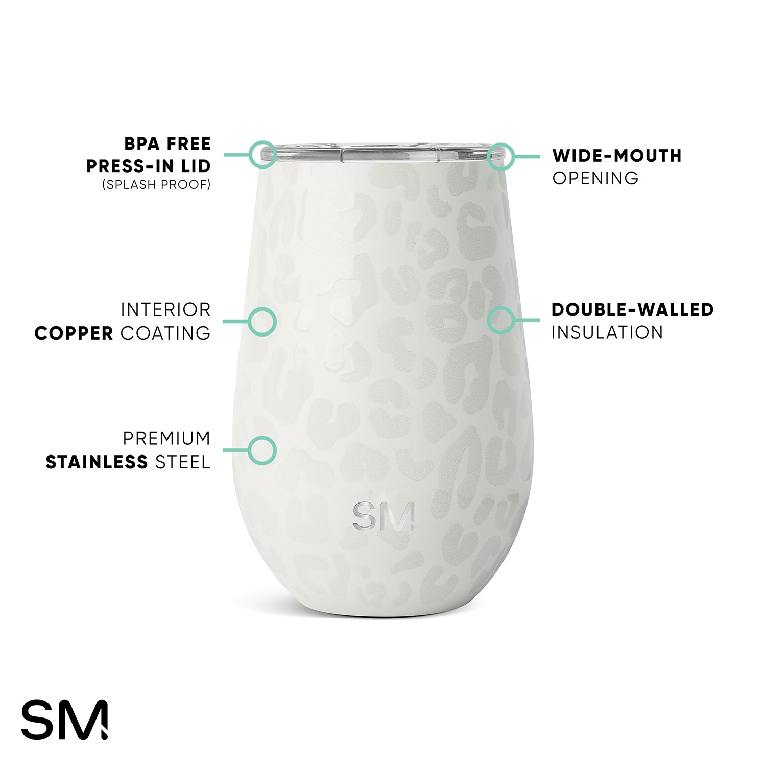 Spirit Wine Tumbler - Insulated Stainless Steel Cup with Lid for Wine, Cocktails & Beverages - Perfect for Parties, Picnics & Outdoor Gatherings