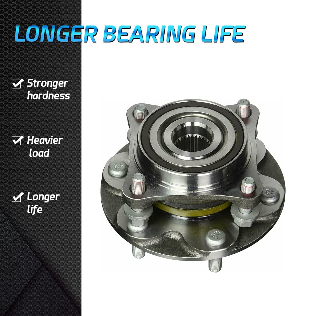 Bodeman 4X4 4WD Front Wheel Hub and Bearing Assembly 2PC Set - Compatible with Toyota Tacoma, 4Runner, FJ Cruiser & Lexus GX470, GX460 - Perfect for Off-Roading, Truck Maintenance and DIY Repairs