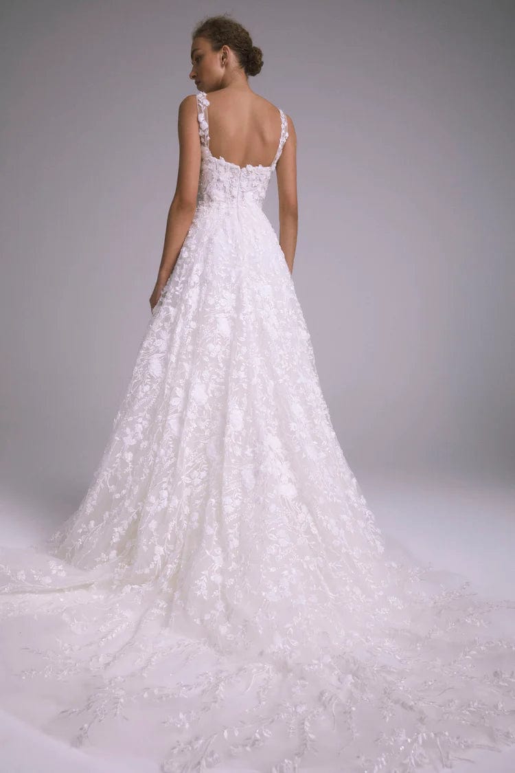 Amsale Yuna Elegant Wedding Dress - Size 10 | Perfect for Bridal Ceremonies, Formal Events & Special Occasions