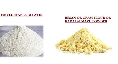 100% Natural Vegetable Gelatin with Besan & Gram Flour - 2-in-1 Face Mask & Hair Removal Powder (25g) | Skin Care & Beauty Treatment for Glowing Skin & Smooth Hair Removal