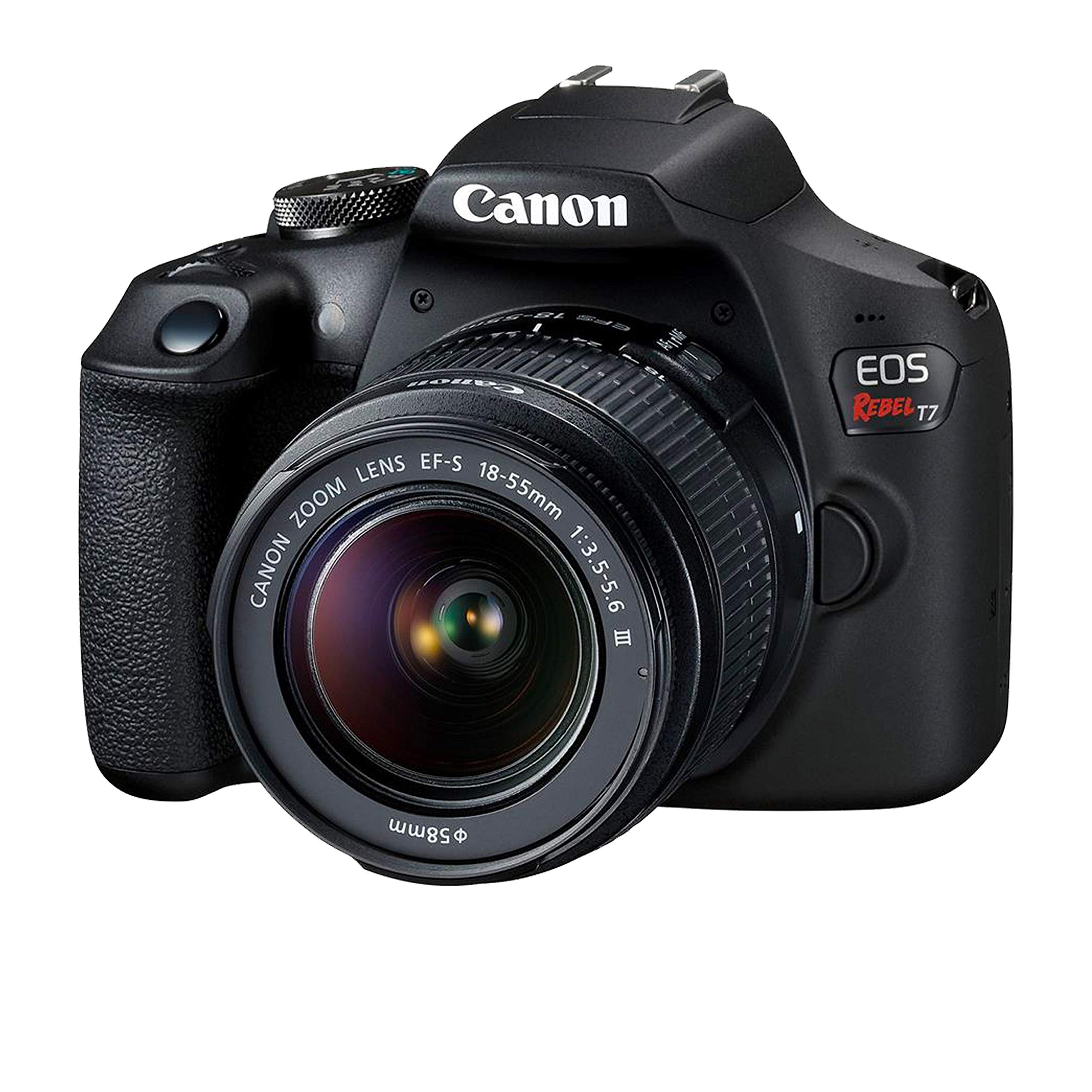 Canon EOS Rebel T7 DSLR Camera Bundle with EF-S 18-55mm Lens, 128GB Memory Card, Case, Tripod & 36pc Filter Kit - Perfect for Photography Beginners, Travel & Family Events