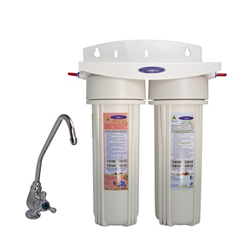 Crystal Quest Double Under Sink Water Filter System - Arsenic Removal for Clean Drinking Water | Perfect for Kitchen, RV, and Office Use