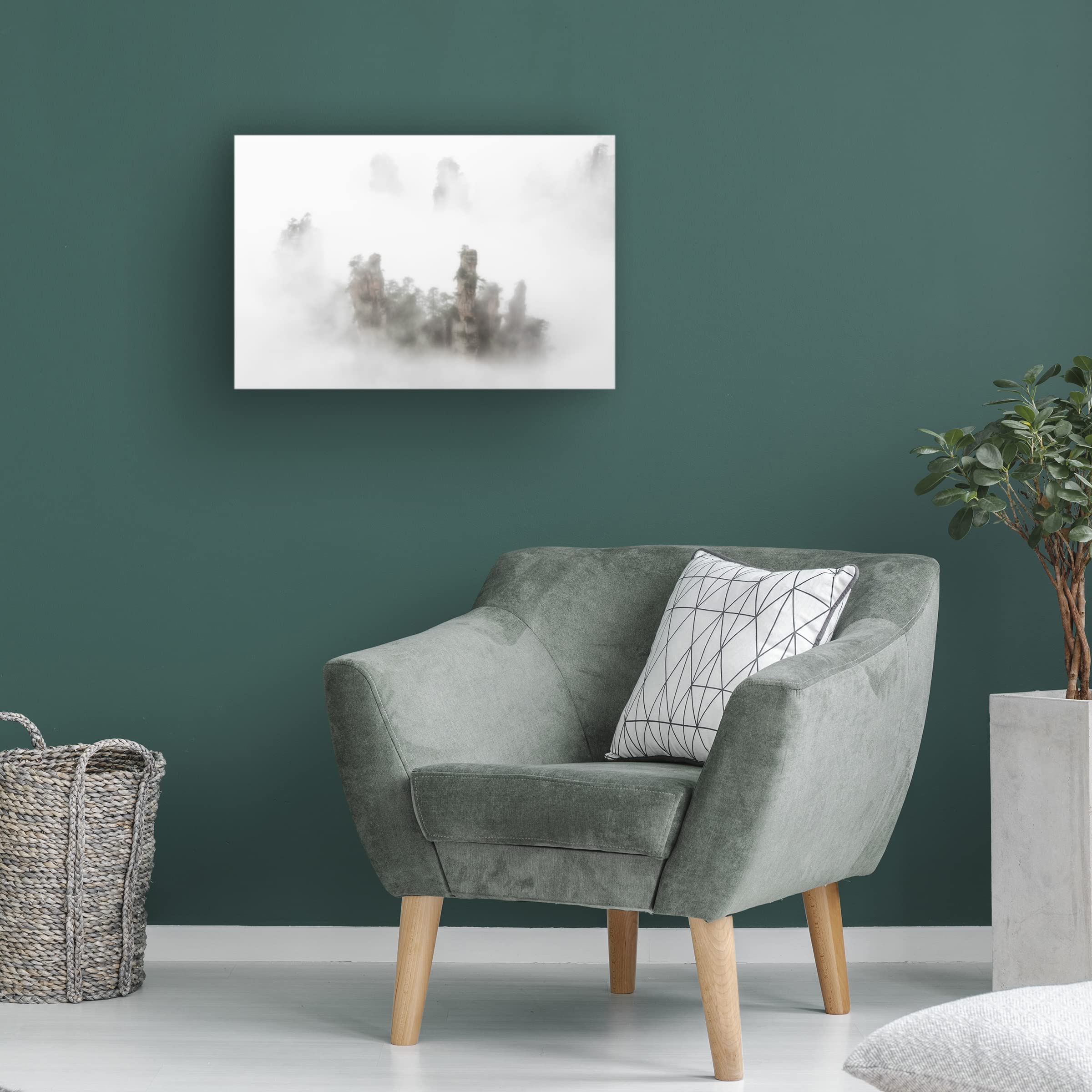 Roberto Marchegiani 'Zhangaije' Canvas Wall Art Print - Modern Abstract Painting for Living Room, Bedroom & Office Decor