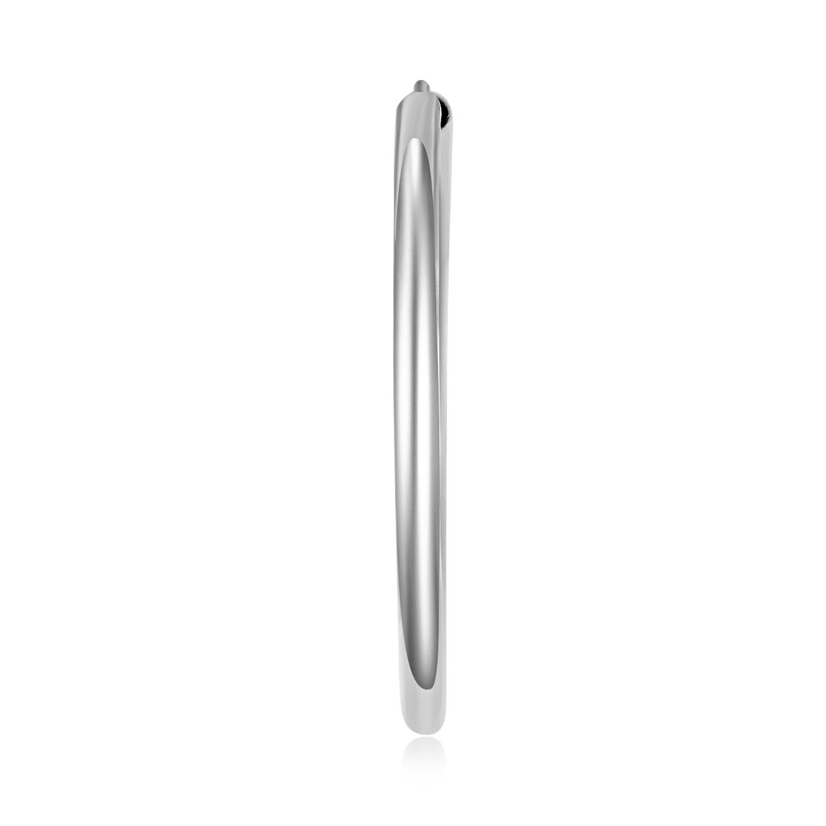 14K White Gold 2mm Thin Endless Hoop Earrings for Women - 9 Size Options (14mm-30mm) | Minimalist Everyday Jewelry, Perfect for Work, Date Night & Gifting