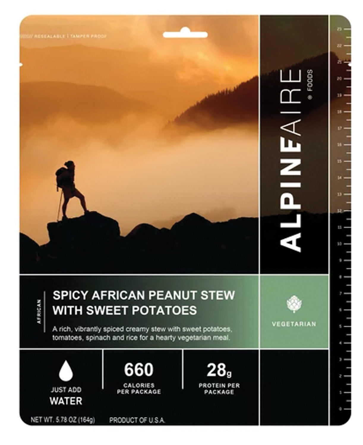 Alpine Aire Spicy African Peanut Stew Mix - Gluten-Free Vegan Backpacking Meal | Authentic African Flavors | Perfect for Camping, Hiking & Emergency Food Storage