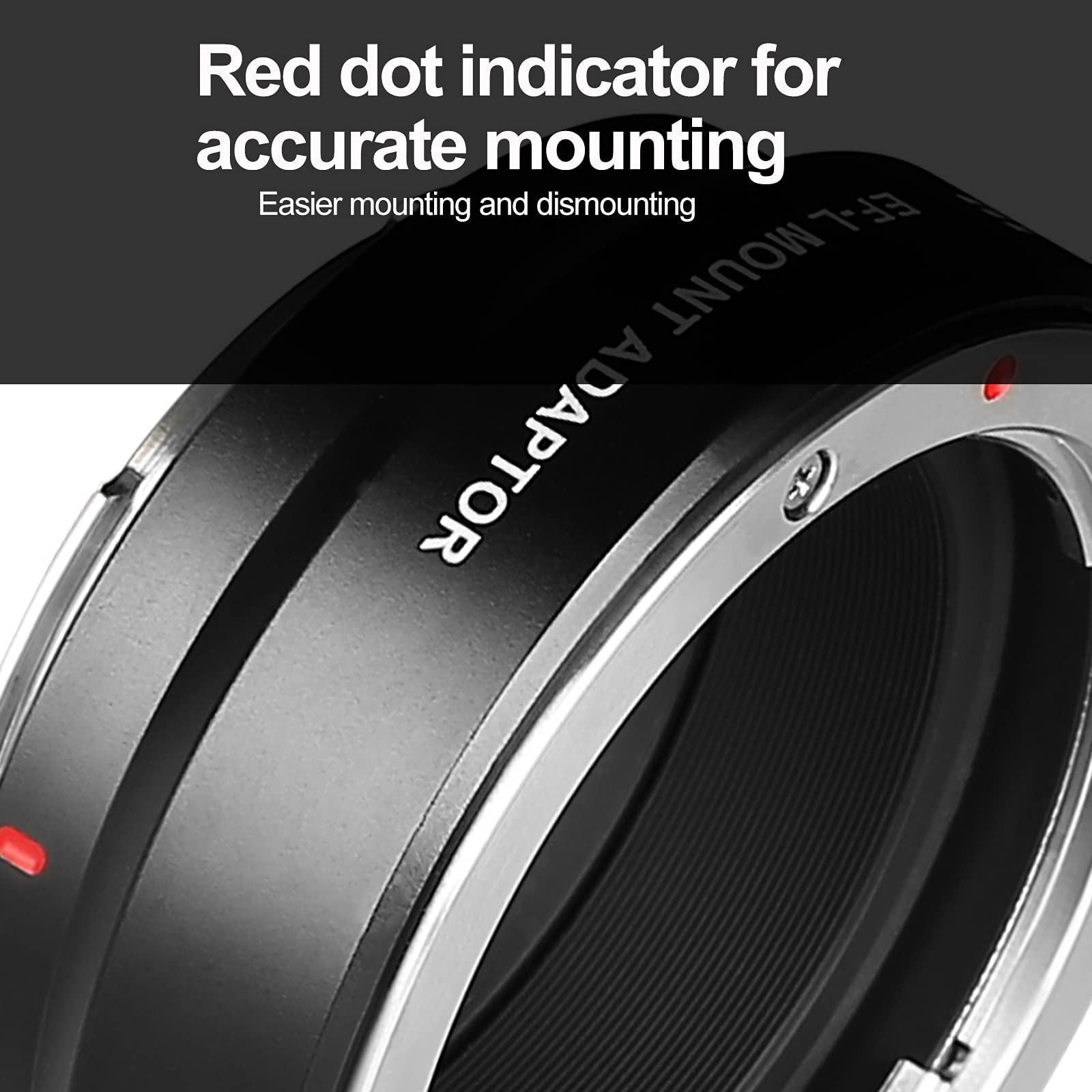 Meike EF to L-Mount Adapter - Metal Lens Converter for Canon EF Lens to Leica/Panasonic/Sigma L-Mount Cameras - Perfect for Videography & Photography