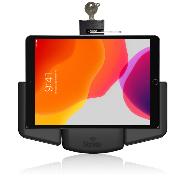 iPad 10.2 Inch (7th/8th/9th Generation) Lockable Car Mount Holder - Secure Landscape Dashboard Stand for Road Trips, GPS Navigation & Entertainment