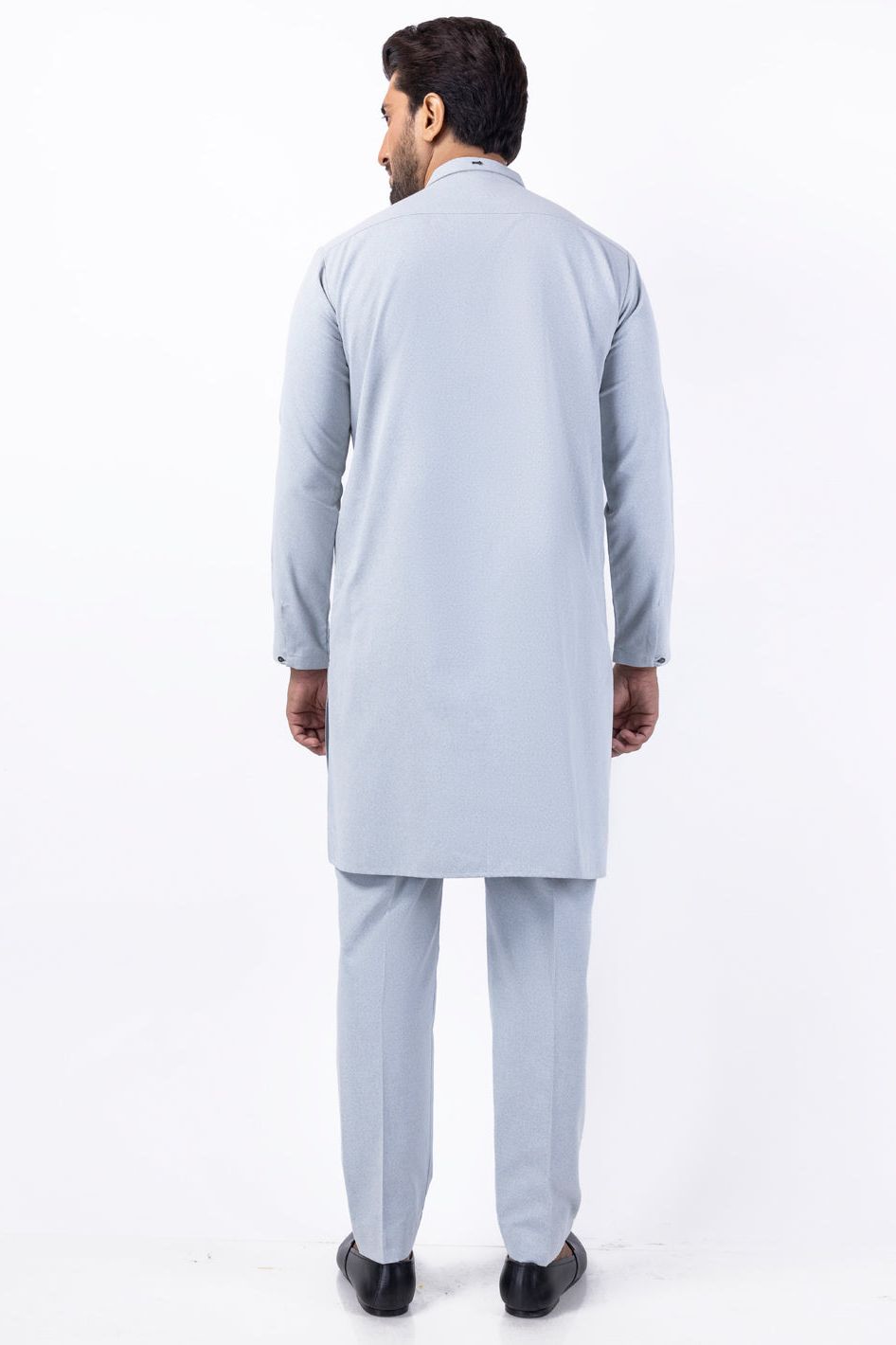 Stylish Blended Light Grey Kurta Trouser Set for Men - Comfortable Cotton Blend Ethnic Wear for Casual Outings & Festive Occasions