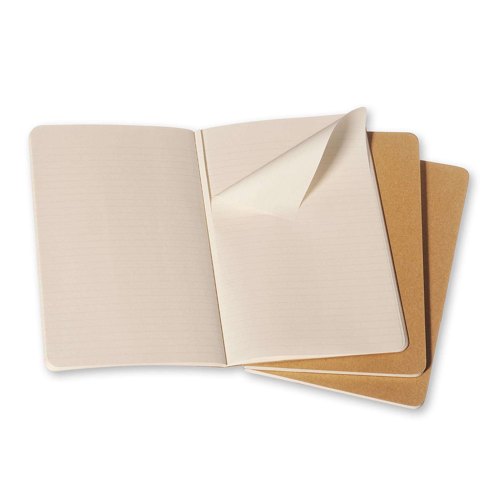 Premium Cahier Large Notebook Set - 3-Pack Lined Journal for Writing, Sketching & Note Taking - Ideal for School, Office & Creative Projects