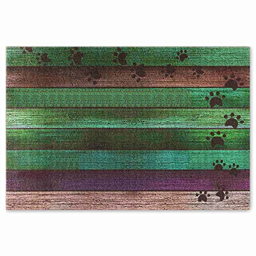 Dog Paw Print-dark Green