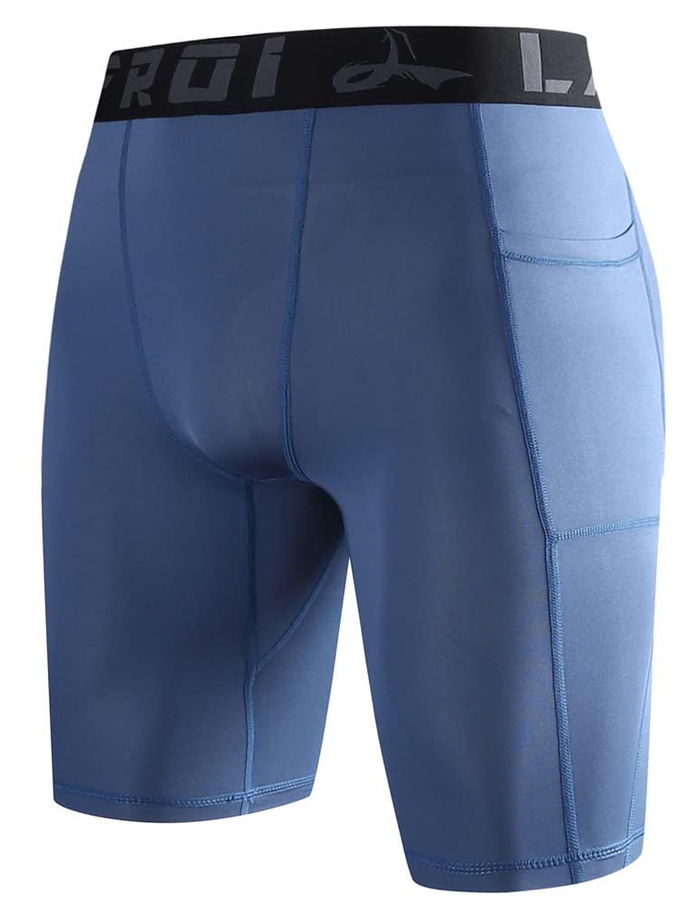 LAFROI Men's Quick Dry Compression Shorts with Cool Fit & Waistband - YSK09 - Perfect for Running, Gym Workouts & Outdoor Sports