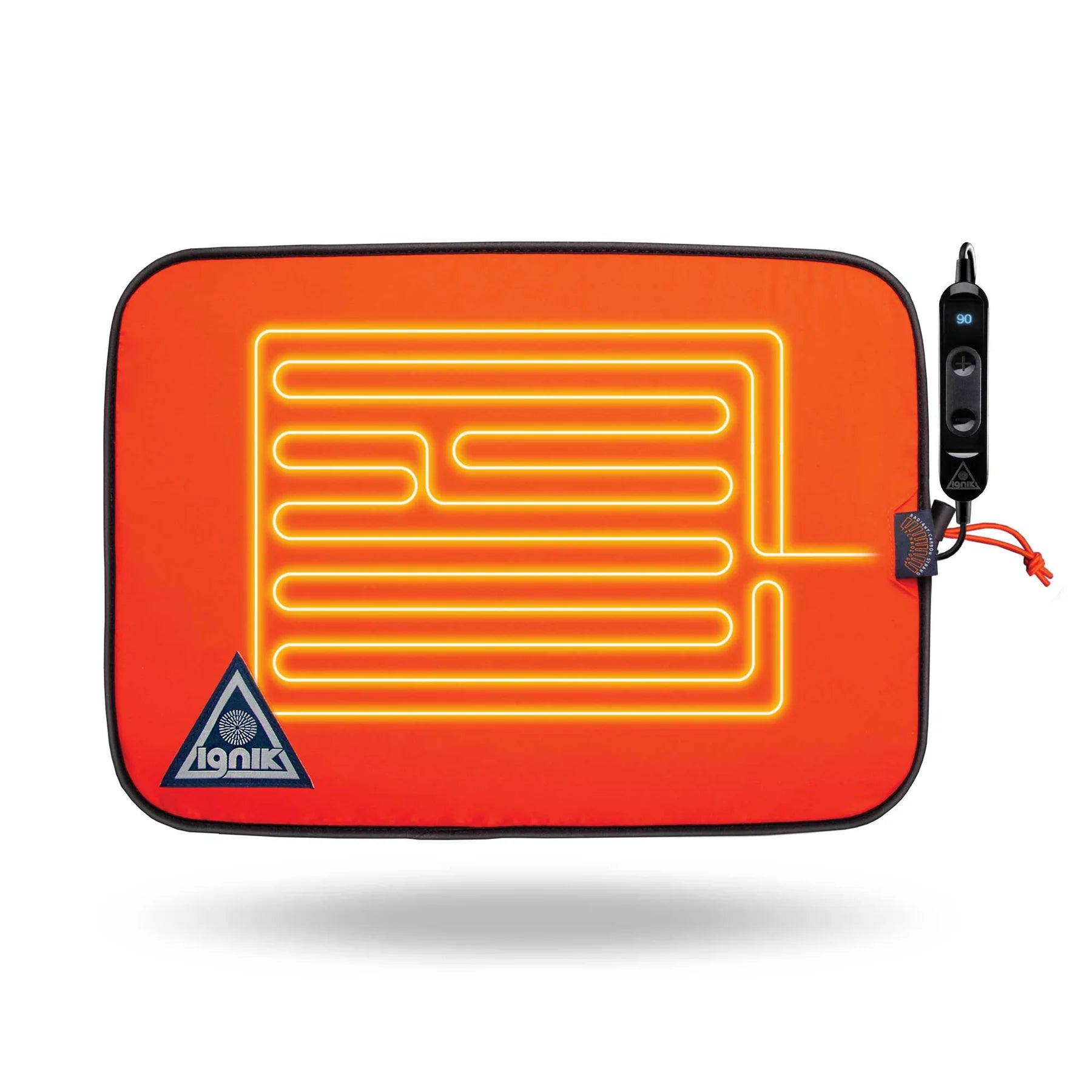 Heated Seat Cushion for Car & Home - Back Pain Relief, Orange & Blue - Perfect for Office Chairs, Gaming, and Long Drives