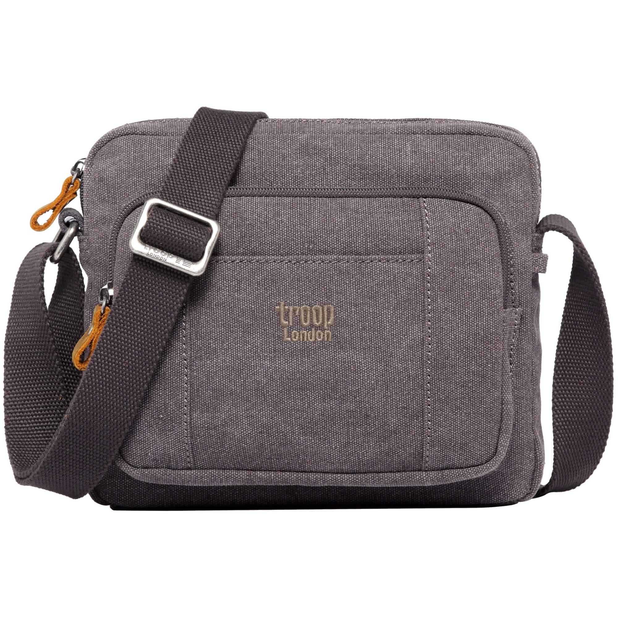 Troop London Classic Canvas Crossbody Bag for Women & Men - Stylish & Durable Shoulder Bag for Travel, Work & Everyday Use