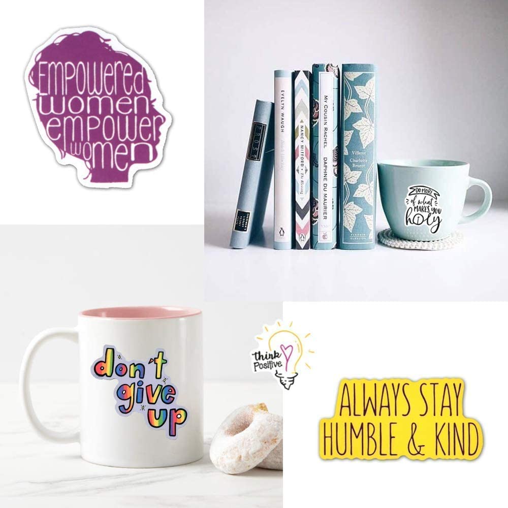 100 PCS Inspirational Quote Stickers - Motivational Stickers for Adults, Teens & Students - Positive Affirmation Stickers for Vision Board, Journaling, Scrapbooking, Water Bottles & Laptop Decoration - Perfect for Daily Inspiration & Self-Care