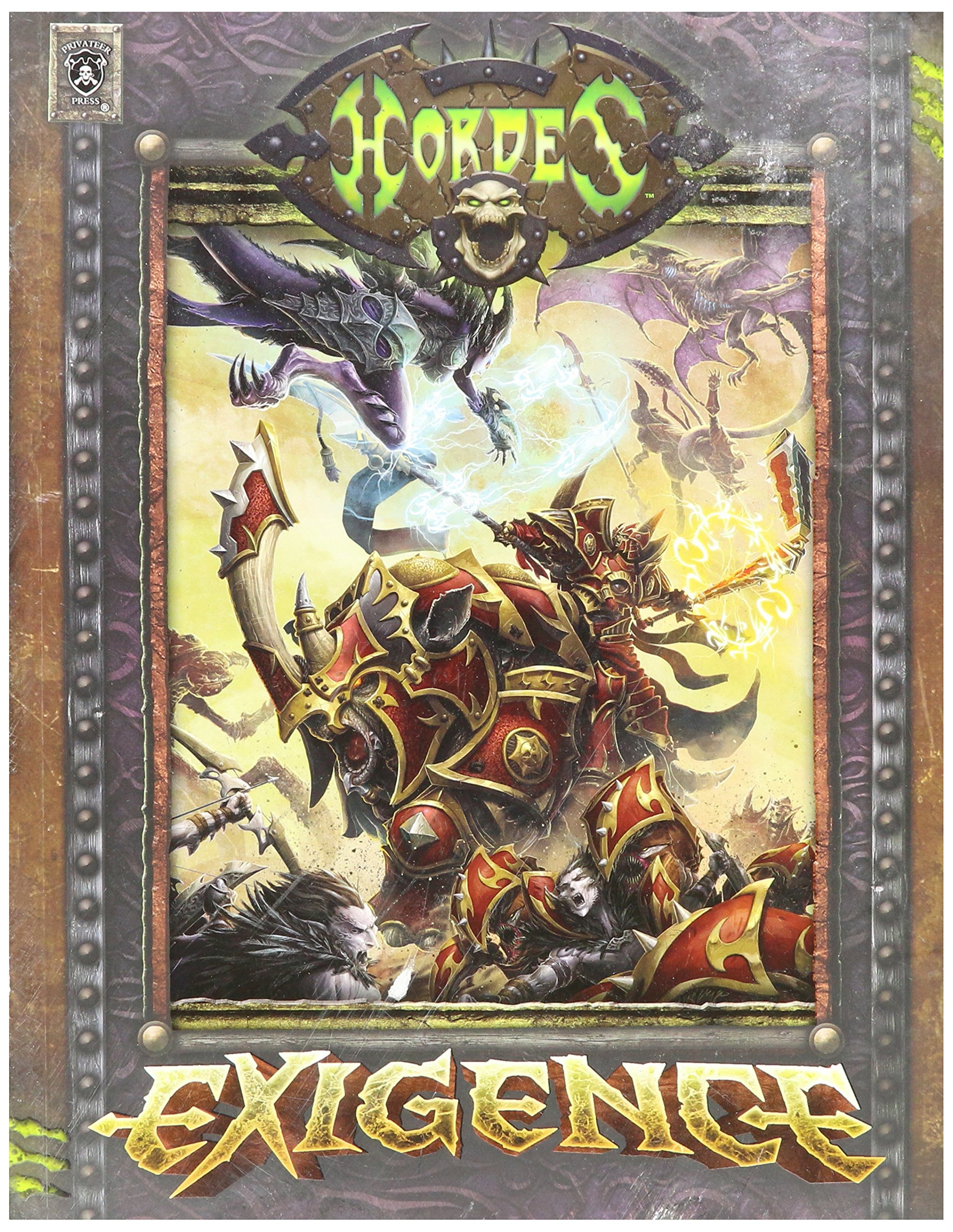 Privateer Press Hordes Exigence Softcover Rulebook - Fantasy Tabletop Wargaming Strategy Guide for Miniature Battles