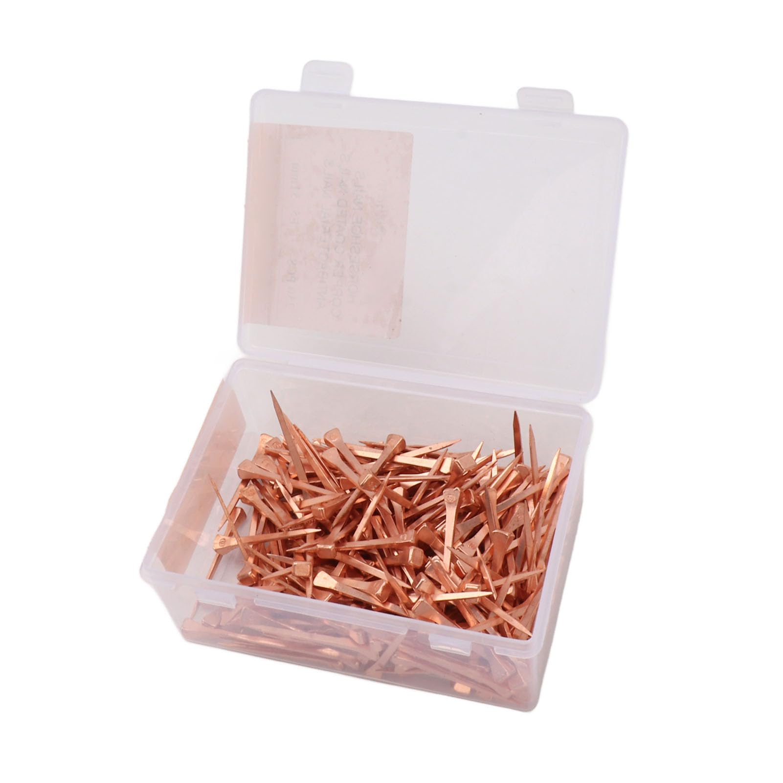 Tnfeeon 250Pcs Copper Horseshoe Nails - Rustproof Plated Equestrian Riding Equipment for Horses, Gardening & Farming Supplies (51mm E5) - Perfect for Horse Shoeing, Stable Maintenance & DIY Projects