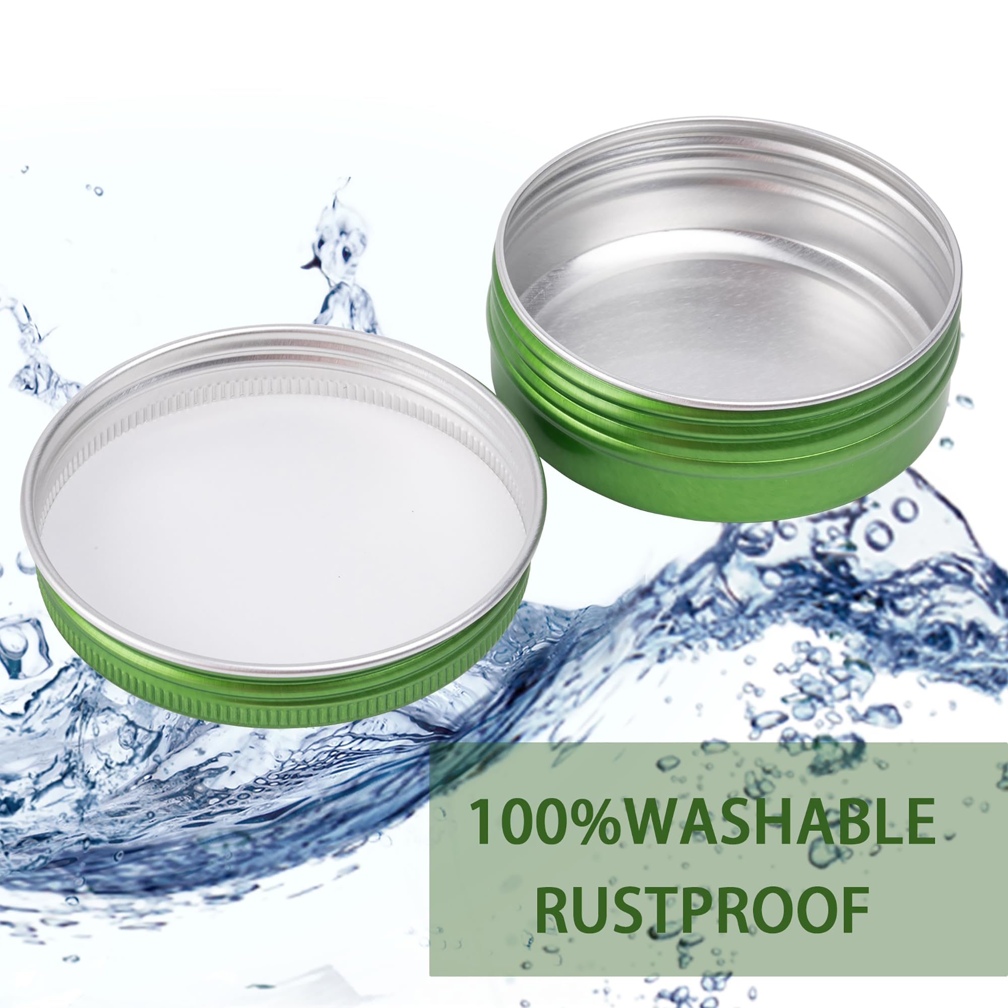 24 Pack 4oz (120ml) Refillable Aluminum Tin Jars with Screw Top Lids & Blank Labels - Small Metal Containers for DIY Lip Balm, Candle Making, Spice Storage, Salve Packaging & Craft Supplies (Green) - Perfect for Home Organizing, Gift Packaging & Apothecary Use