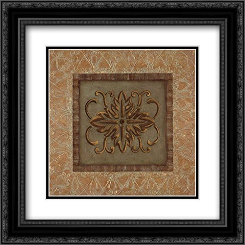 15x15 Black Ornate Framed Double Matted Museum Art Print - Iconic Gold I by Pamela Smith | Elegant Wall Decor for Living Room, Bedroom & Office