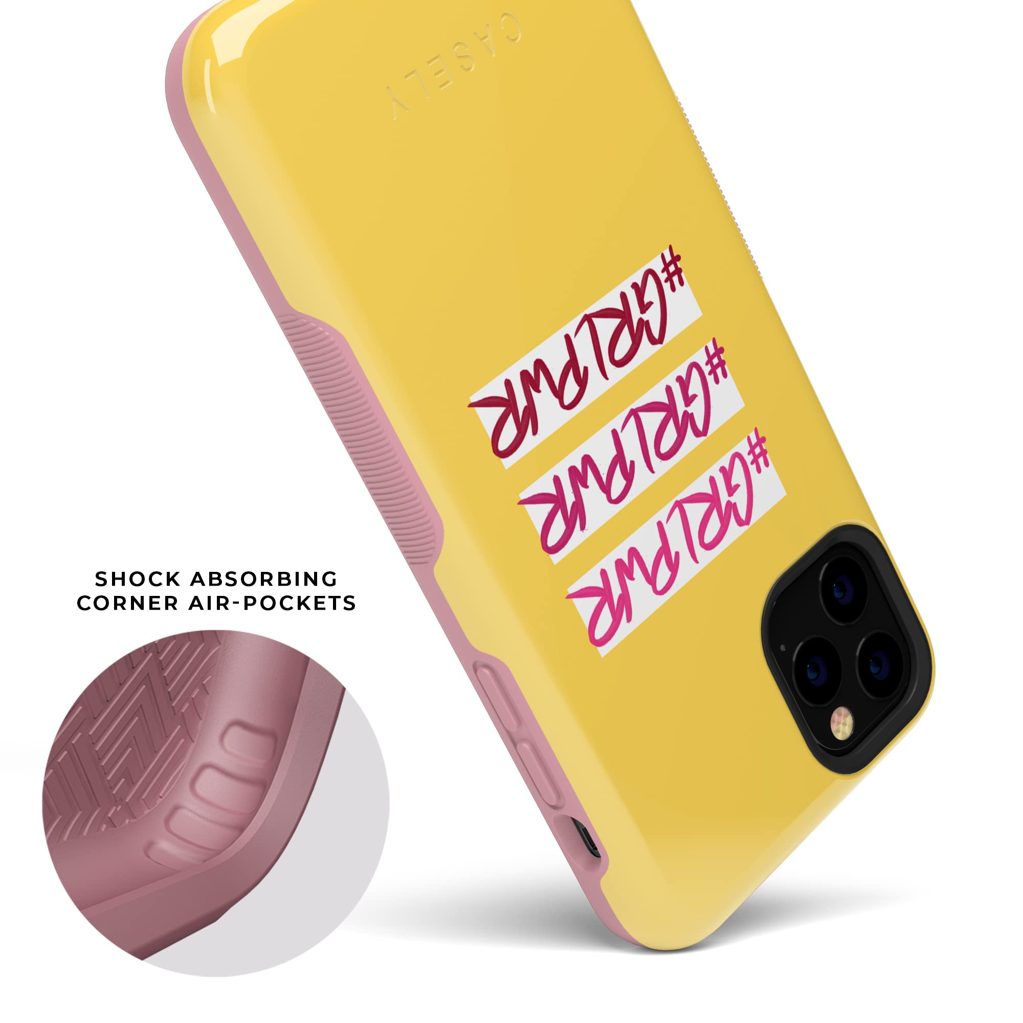 Casely iPhone 11 Pro Case - #GRLPWR Triple Threat Protective Cover | Slim Shockproof Phone Case for Women & Men | Perfect for Work, Travel & Everyday Use