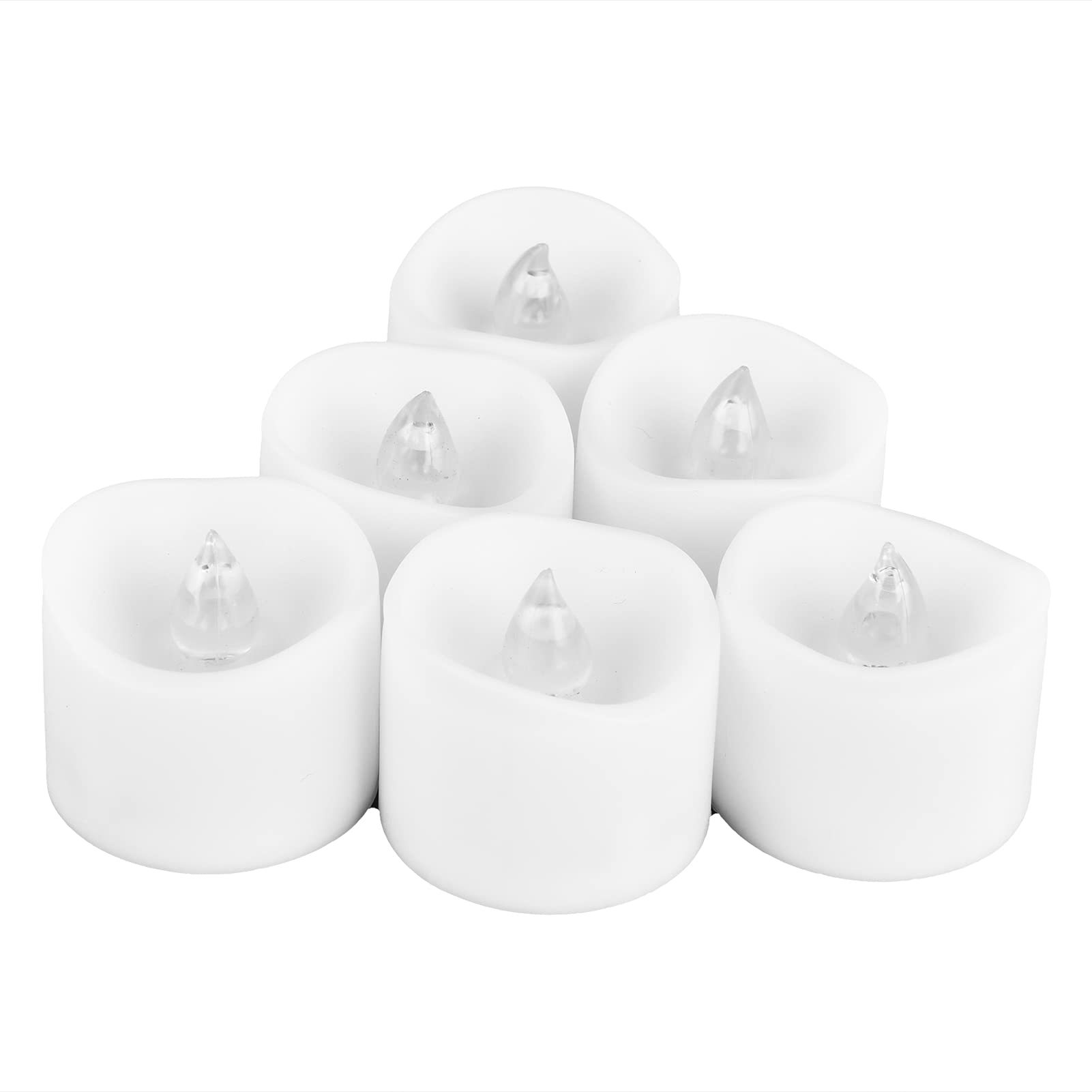 LED Tea Lights - Battery Operated Flameless Candles for Party, Wedding, Home Decor & Bedroom Lighting - Set of 24 Warm White Flickering Lights