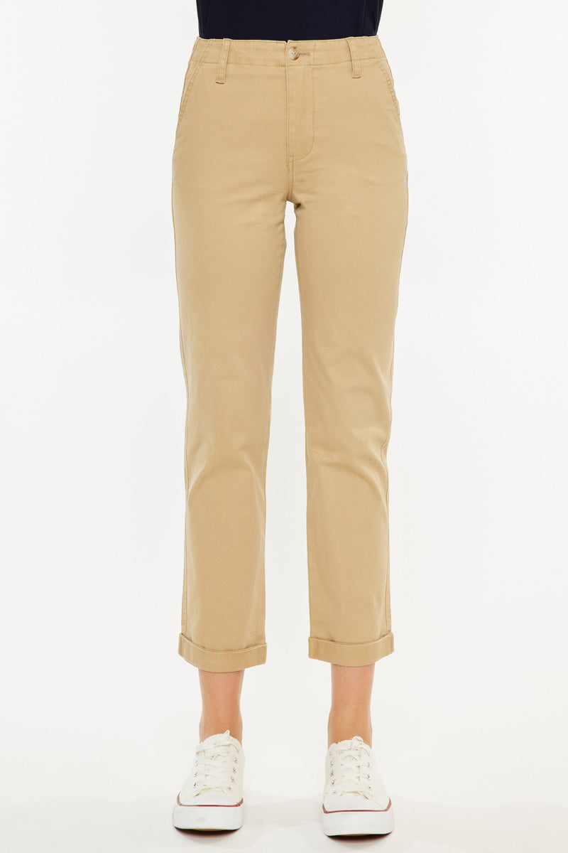 Carol High Rise Slim Chino Pants for Women - Comfortable Stretch Tapered Ankle Pants for Work, Office & Casual Wear | Perfect for Business, Travel & Everyday Outfits